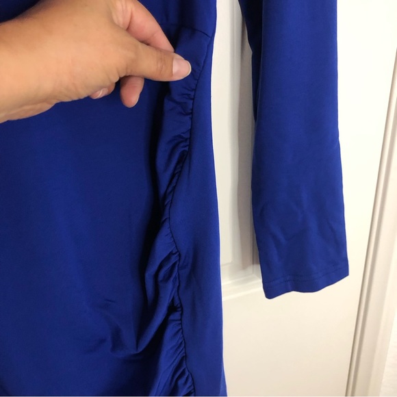 NWOT New Women's Long Sleeve Elegant Bodycon Dress Blue Size S - Picture 6 of 10